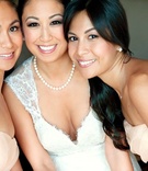 Soft Peach Bridesmaid Dresses
Photography: Handeland Tesoro Photography
Read More:
http://www.insideweddings.com/weddings/elegant-outdoor-wedding-in-santa-barbara-california/387/ Bride with two bridesmaids in strapless spring dresses