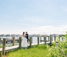 Bride and Groom on the Dock