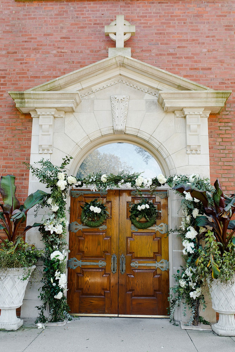 Greenery %26 Wreaths on Church Doors
Photography: Studio This Is
Read More:
http://www.insideweddings.com/weddings/traditional-catholic-ceremony-classic-country-club-reception/1360/ wedding ceremony traditional church service wood doors wreath greenery garlands white flowers decor