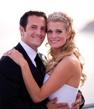 The Bride and Groom
Photography: Jay Lawrence Goldman Photography
Read More:
http://www.insideweddings.com/weddings/glamorous-oceanside-wedding-at-a-malibu-estate/253/ Strapless wedding dress and sparkling tiara