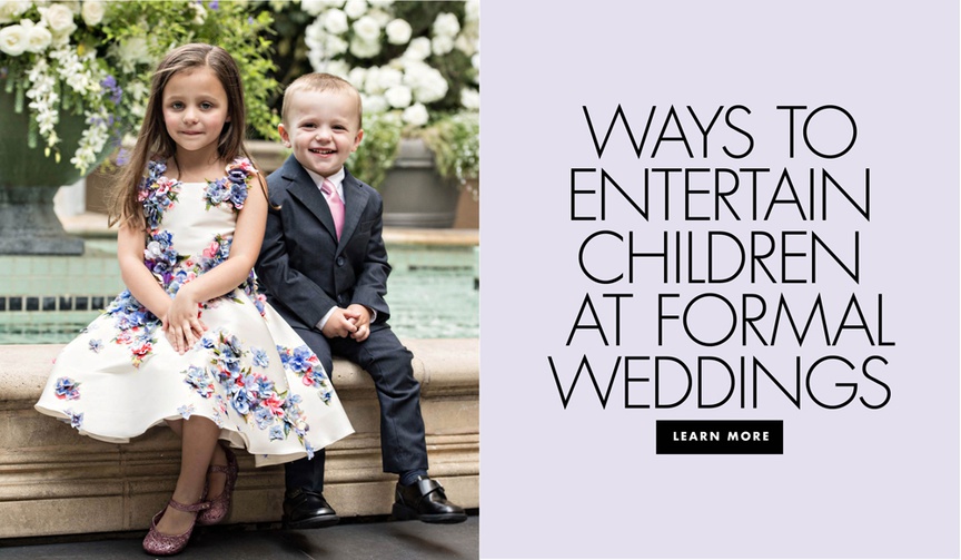 How to Keep Kids Entertained at a Formal Wedding
Article: How to Keep Kids Entertained at a Formal Wedding
Photography: Laurie Bailey Photography
Read More:
http://www.insideweddings.com/news/planning-design/how-to-keep-kids-entertained-at-a-formal-wedding/4511/ wedding entertainment ideas for kids at formal black-tie weddings