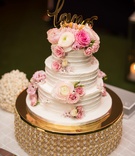 Cake with Fresh Pink Flowers %26 Gold Topper
Photography: Suzanne Delawar Studios
Read More:
http://www.insideweddings.com/weddings/intimate-oceanfront-wedding-with-romantic-red-pink-white-palette/1235/ wedding cake three layers fresh ranunculus rose flowers with gold love calligraphy cake topper