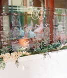 Acrylic Seating Chart with Orchids
Photography: Erika Delgado Photography
Read More:
http://www.insideweddings.com/weddings/modern-chic-wedding-with-rustic-touches-and-copper-details/1129/ acrylic sheet with wedding seating chart in bed of orchids and greenery