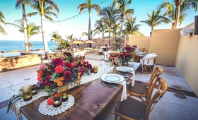 Wooden, Tropical Tablescapes on Beach
Photography: Juan Carlos Tapia Photography
Read More:
http://www.insideweddings.com/weddings/rustic-destination-wedding-with-touching-details-on-beach-in-mexico/801/ rustic wooden tablescapes with low colorful centerpieces lace runners at beach venue mexico