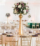 Tall Gold Centerpiece %26 Purple Flowers
Photography: Anastasiia Photography
Read More:
http://www.insideweddings.com/weddings/interfaith-wedding-with-purple-emerald-color-palette-in-florida/1300/ round wedding reception table tall gold centerpiece white hydrangea pink purple rose flowers gold