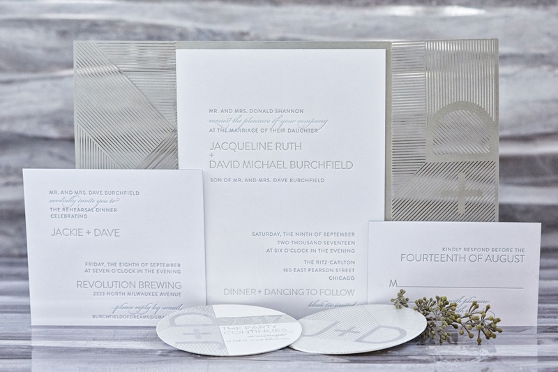 White %26 Silver Modern Invitation Suite
Photography: KingenSmith
Read More:
http://www.insideweddings.com/weddings/modern-romantic-wedding-with-glam-geometric-details-in-chicago/1171/ wedding invitation suite elizabeth grace modern design silver white stationery lettering initials