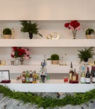 Blue Ribbon Bar
Photography: Collin Pierson Photography
Read More:
http://www.insideweddings.com/weddings/equestrian-themed-bridal-shower-inspired-by-the-kentucky-derby/1326/ kentucky derby themed bridal shower, bar with garland held by blue ribbons, red and pink roses