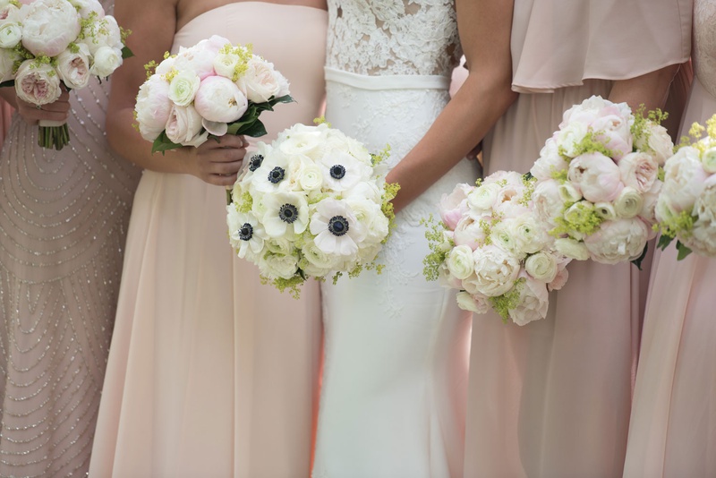 Soft, Romantic Bouquets
Photography: Little Tree Studios
Read More:
http://www.insideweddings.com/weddings/brian-winters-of-the-new-york-jets-romantic-rustic-chic-wedding/1245/ bridal bouquet with anemone blossoms, bridesmaid bouquets with peonies