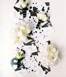 Paint-Splatter Programs
Photography: Abby Jiu Photography
Read More:
http://www.insideweddings.com/weddings/modern-wedding-with-a-black-and-white-palette-in-washington-dc/1236/ modern, chic black and white wedding programs brush stroke and paint splatter