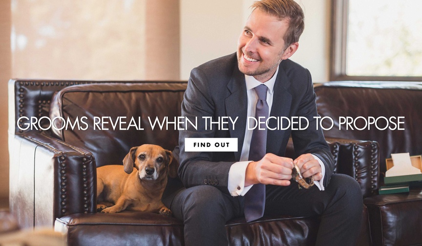 Grooms Share When They Knew They Wanted to Propose
Article: Grooms Share When They Knew They Wanted to Propose
Photography: Matt Kennedy Photography
Read More:
http://www.insideweddings.com/news/planning-design/grooms-share-when-they-knew-they-wanted-to-propose/3630/ When was the moment they realized they'd one day pop the question?