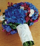 Blue Hydrangea Bouquet
Photography: MBV Photography
Read More:
http://www.insideweddings.com/weddings/seaside-wedding-with-colorful-details-in-massachusetts/202/ Bridal bouquet with blue hydrangeas and red orchids
