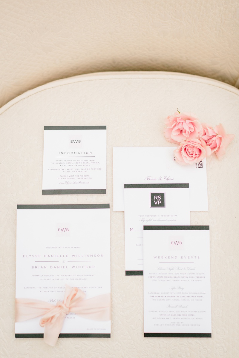 Simple, Classic Invitation Suite
Photography: Jodee Debes Photography
Read More:
http://www.insideweddings.com/weddings/elegant-alfresco-ceremony-reception-with-parisian-elements/1176/ invitation suite with grey border and pink lettering