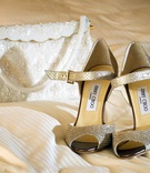 Sparkling Heels and Purse
Photography: Bob %26 Dawn Davis Photography
Read More:
http://www.insideweddings.com/weddings/chic-black-white-summer-wedding-in-chicago-illinois/369/ Jimmy Choo shoes and pearl-beaded clutch