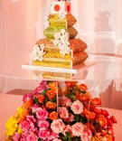 Unique Multicultural Wedding Cake
Photography: Clane Gessel Photography
Read More:
http://www.insideweddings.com/weddings/colorful-city-view-wedding-featuring-indian-and-japanese-traditions/1353/ wedding cake with cushions japanese flag cube elephant on top roses on lucite stand