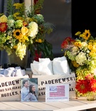 Picnic Table Bouquets
Photography: Elisabeth Millay Photography
Read More:
http://www.insideweddings.com/weddings/fourth-of-july-pre-wedding-party-in-central-california-countryside/655/ Bouquets of yellow flowers on picnic table
