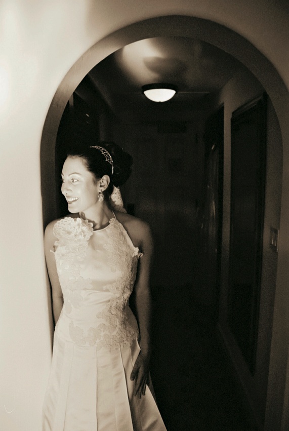 High-Neckline Wedding Dress
Photography: Nino Rakichevich Photography
Read More:
http://www.insideweddings.com/weddings/wedding-with-cinderella-theme-in-santa-barbara-california/61/ Black and white photo of Junko Yoshioka gown