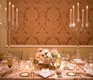 Crystal Candelabra in Front of Wallpaper
