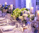Low Blue & White Arrangements