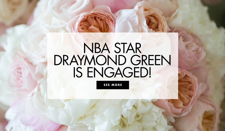 Draymond Green %26 Hazel Renee are Engaged!
Article: NBA Player Draymond Green %26 Hazel Renee Are Engaged!
Photography: Anna and Spencer Photography
Read More:
http://www.insideweddings.com/news/celebrity-style/nba-player-draymond-green-hazel-renee-are-engaged/4667/ NBA star Draymond Green is engaged Warriors head coach Steve Kerr was the one to break the news.