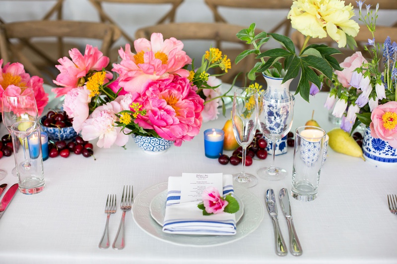 Flowers and Fruit
Photography: Maya Myers Photography
Read More:
http://www.insideweddings.com/weddings/colorful-tented-rehearsal-dinner-with-garden-elements-in-brooklyn/1188/ rehearsal dinner inspiration, rehearsal dinner table decorated with flowers and fruit
