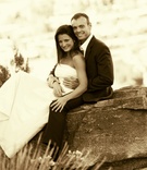 Bride and Groom Portrait
Photography: Kerry Kara Photography
Read More:
http://www.insideweddings.com/weddings/modern-wedding-at-james-bonds-diamonds-are-forever-location/120/ Sepia toned photo of bride and groom on rock