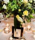 Yellow Rose Centerpiece
Photography: Kristin Spencer Photography
Read More:
http://www.insideweddings.com/weddings/producer-hilary-lefebvres-nature-inspired-wedding-in-beaver-creek/229/ tabletop with yellow and green centerpiece and floating candles