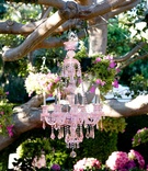 Pink Chandelier
Photography: Jay Lawrence Goldman Photography
Read More:
http://www.insideweddings.com/weddings/glamorous-oceanside-wedding-at-a-malibu-estate/253/ Cocktail hour décor hanging from tree