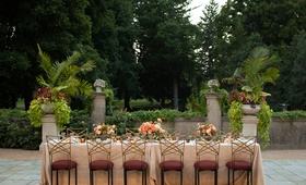 Outdoor Dinner Table
Photography: Collin Pierson Photography
Read More:
http://www.insideweddings.com/weddings/romantic-garden-inspired-styled-wedding-shoot-with-peach-hues/1191/ wedding inspiration styled shoot, pale pink, burgundy chair cushions, chameleon chairs, garden