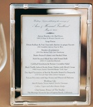 Silver-Framed Menu
Photography: Glen Anthony Photography
Read More:
http://www.insideweddings.com/weddings/seaside-wedding-in-orange-county-california/608/ White and black menu in silver frame