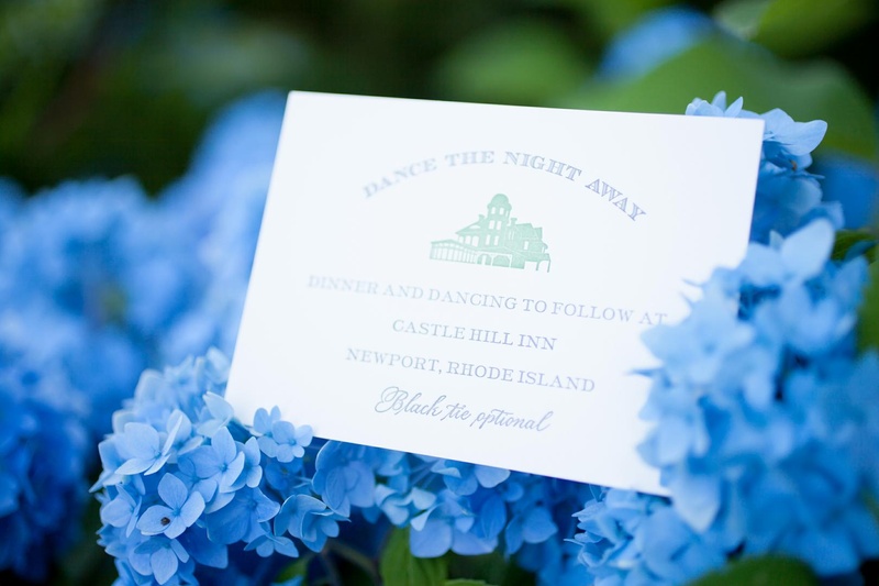 Reception Card
Photography: Carrie Rodman Photography
Read More:
http://www.insideweddings.com/weddings/new-england-summer-wedding-by-the-seashore/429/ Wedding stationery with reception information on blue hydrangeas