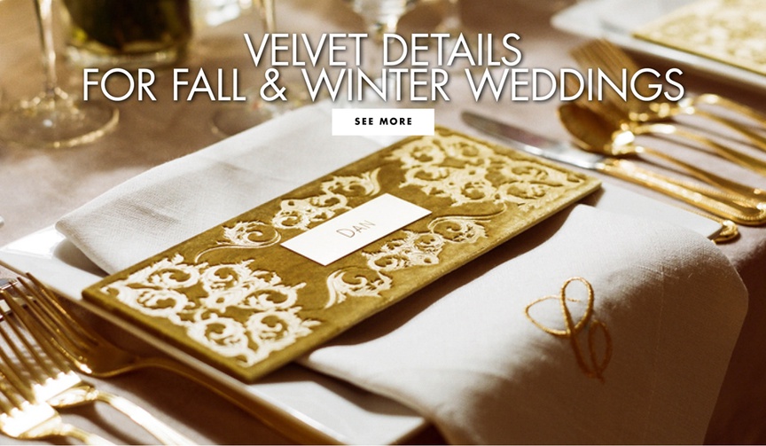 Velvet Wedding Ideas
Article: Chic Ways to Incorporate Velvet Details Into Your Wedding Day
Photography: Liz Banfield
Read More:
http://www.insideweddings.com/news/planning-design/chic-ways-to-incorporate-velvet-details-into-your-wedding-day/4117/ Velvet details for fall and winter weddings velvet wedding ideas