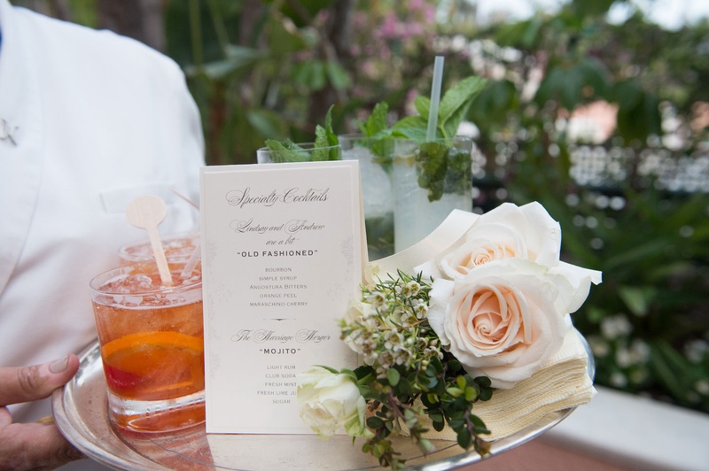 Old-Fashioned %26 Mojito Drinks
Photography: John Solano Photography
Read More:
http://www.insideweddings.com/weddings/an-opulent-garden-ceremony-ballroom-reception-in-beverly-hills/986/ Wedding reception cocktail hour signature drinks his old fashioned hers mojito fresh mint roses