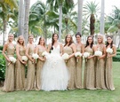 Gold Sequin Destination Wedding Dresses