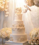 Luxe Wedding Cake at Dessert Table
Photography: Michael Segal Photography
Read More:
http://www.insideweddings.com/weddings/stunning-outdoor-ocean-view-wedding-at-tuscan-style-villa-in-malibu/1380/ wedding reception white wedding cake with white rose flowers and desserts in white gold color scheme