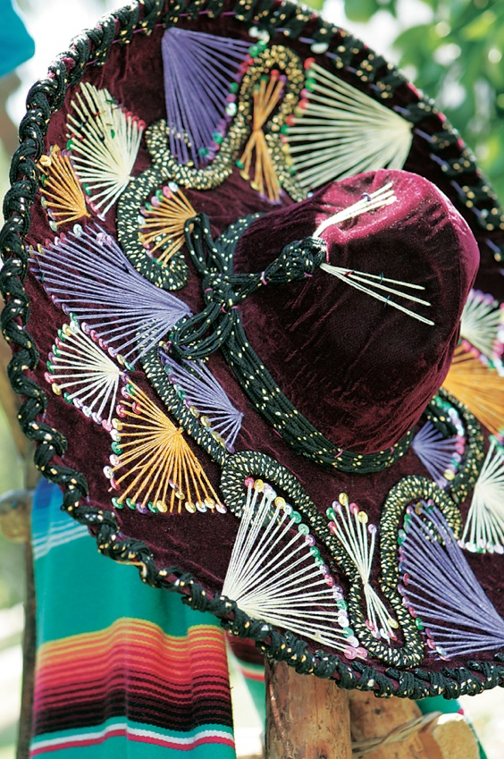 Sombrero Decoration
Photography: Asgeir Bollason for David Michael Photography
Read More:
http://www.insideweddings.com/weddings/pink-green-memorial-day-weekend-wedding-in-palm-desert/128/ Traditional Mexican buffet decorations