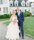 East Coast Wedding Couple
Photography: Bonnie Sen Photography
Read More:
http://www.insideweddings.com/weddings/outdoor-ceremony-tented-reception-by-a-tranquil-river-in-maryland/1088/ Bride in strapless wedding dress pink bouquet with groom navy blue suit with green tie
