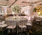 Silver-and-Ivory Color Scheme, Ballroom Wedding Reception