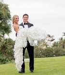 Groom Carrying Bride Across Lawn
Photography: Nancy Cohn Weddings
Read More:
http://www.insideweddings.com/weddings/catholic-ceremony-organic-elegant-reception-at-the-breakers/1275/ bride in marchesa wedding dress carried in the arms of her groom in tuxedo