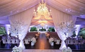 Winter Ceremony with Purple Lighting
Photography: Laurie Bailey Photography
Read More:
http://www.insideweddings.com/weddings/wedding-with-rich-romantic-decor-at-luxury-hotel-in-beverly-hills/1349/ four seasons hotel los angeles at beverly hills wedding ceremony chandelier white drapery purple