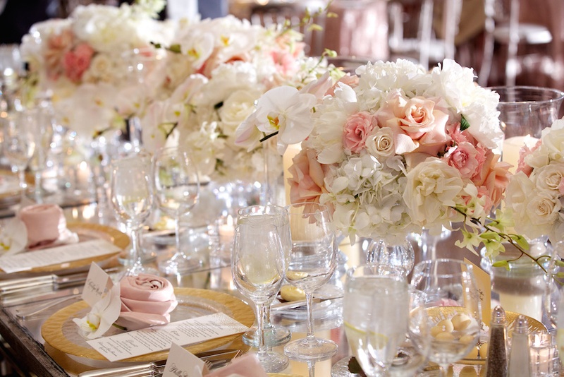 White %26 Pink Floral Runner
Photography: Bob %26 Dawn Davis Photography
Read More:
http://www.insideweddings.com/weddings/glamorous-ivory-blush-spring-wedding-at-a-private-club-in-chicago/685/ Wedding reception table with pink and white orchid, rose, peony, hydrangea