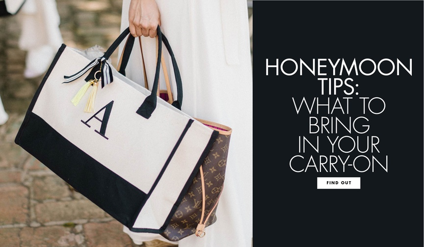 What You Should Include in Your Carry-On Bag
Article: What You Should Include in Your Carry-On Bag
Photography: Carrie King Photographer
Read More:
http://www.insideweddings.com/news/travel-honeymoon/what-you-should-include-in-your-carry-on-bag/4263/ Honeymoon Tips - what to bring in your carry on for your honeymoon vacation