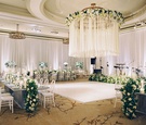 Satin & Crystal Floral Chandelier