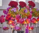 Vibrant Florals at Escort Card Table
