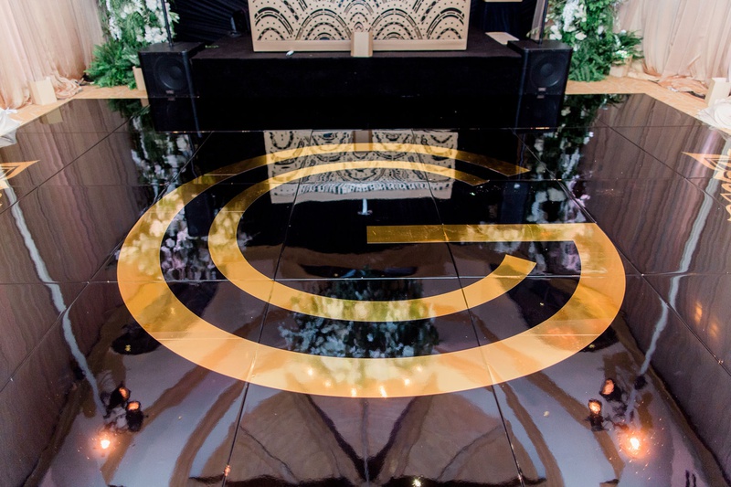 Black %26 Gold Wedding Dance Floor
Photography: Brett Hickman Photographers
Read More:
http://www.insideweddings.com/weddings/charlise-castro-and-george-springer-iii/1165/ Charlise Castro and Houston Astros mlb player George Springer III wedding dance floor black gold