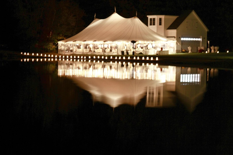 Nighttime Tented Wedding
Photography: Jana Williams Photography
Read More:
http://www.insideweddings.com/weddings/ivory-gold-blush-lakefront-new-hampshire-wedding/412/ White tent wedding on lake illuminated with lights