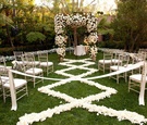Diamond Rose Petal Aisle
