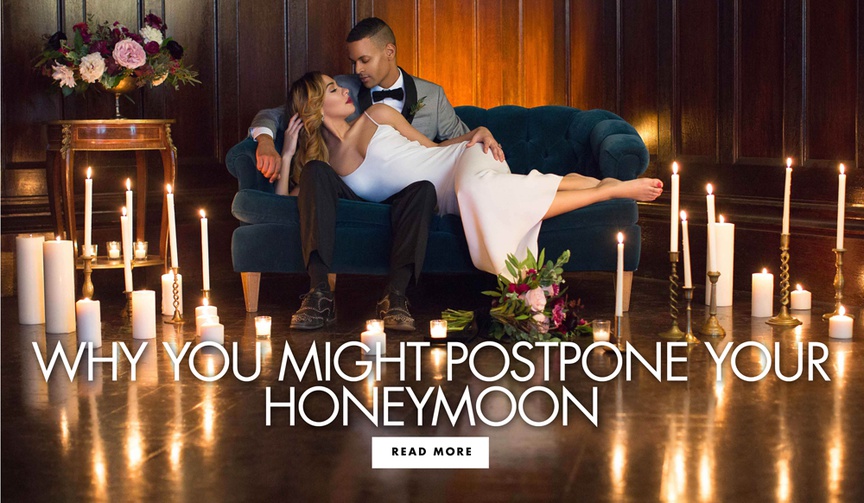 6 Reasons to Delay Your Honeymoon
Article: 6 Reasons to Delay Your Honeymoon
Photography: Lindsay Adler Photography
Read More:
http://www.insideweddings.com/news/travel-honeymoon/6-reasons-to-delay-your-honeymoon/4603/ why brides and grooms might postpone their honeymoon, bride laying across groom on couch