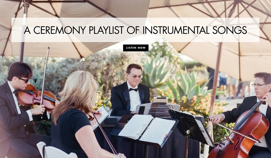 Instrumental Versions of Pop Songs for Your Ceremony
Article: Instrumental Versions of Pop Songs Perfect for Your Ceremony
Photography: Amy %26 Stuart Photography
Read More:
http://www.insideweddings.com/news/planning-design/instrumental-versions-of-pop-songs-perfect-for-your-ceremony/3838/ vitamin string quartet wedding playlist, instrumental songs for your wedding ceremony