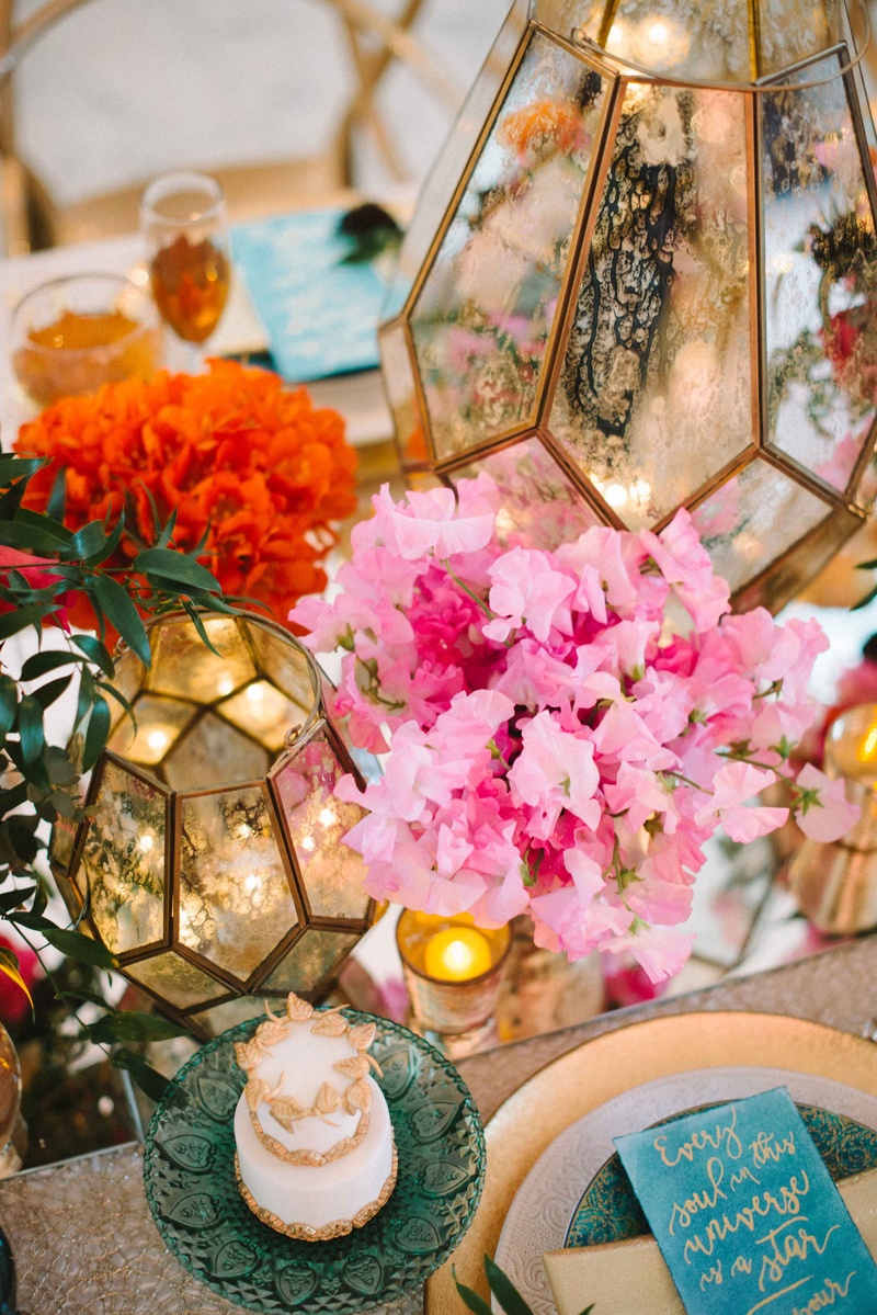 Bright Floral and Candle Arrangement
Photography: Krista Mason Photography
Read More:
http://www.insideweddings.com/weddings/mediterranean-inspired-styled-shoot-featuring-unique-details/856/ bright floral candle arrangement wedding reception tablescape unique quote napkin