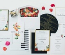 Colorful Save-The-Date and Wedding Invites